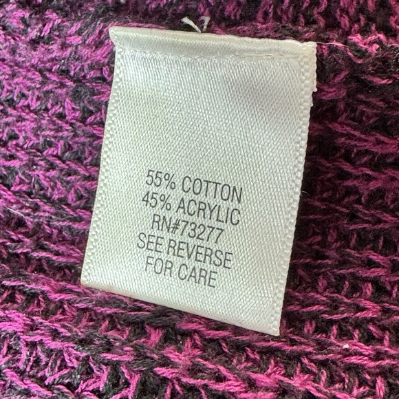 Dana Buchman Women's Sweater Size M Fuchsia/Black Long Sleeve - Picture 7 of 8